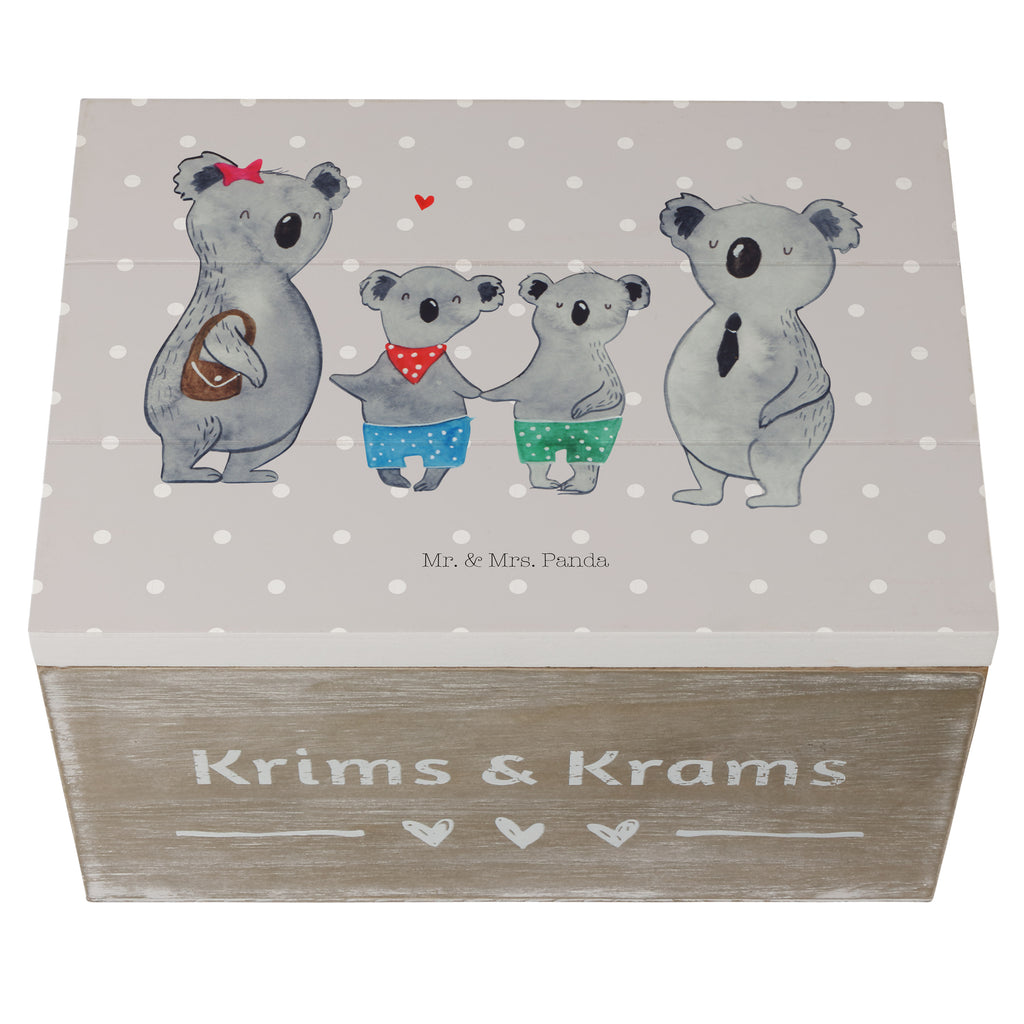 Holzkiste Koala Familie zwei Holzkiste, Kiste, Schatzkiste, Truhe, Schatulle, XXL, Erinnerungsbox, Erinnerungskiste, Dekokiste, Aufbewahrungsbox, Familie, Vatertag, Muttertag, Bruder, Schwester, Mama, Papa, Oma, Opa, Koala, Koalabär, beste Familie, Familienzeit, Familienleben, Koalafamilie, Lieblingsfamilie