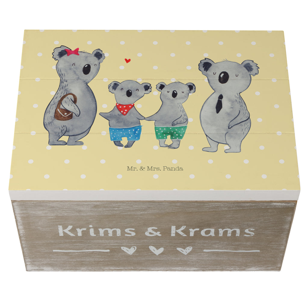 Holzkiste Koala Familie zwei Holzkiste, Kiste, Schatzkiste, Truhe, Schatulle, XXL, Erinnerungsbox, Erinnerungskiste, Dekokiste, Aufbewahrungsbox, Familie, Vatertag, Muttertag, Bruder, Schwester, Mama, Papa, Oma, Opa, Koala, Koalabär, beste Familie, Familienzeit, Familienleben, Koalafamilie, Lieblingsfamilie