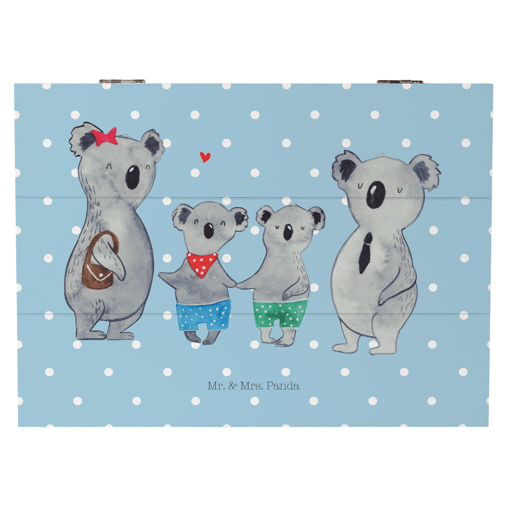 Holzkiste Koala Familie zwei Holzkiste, Kiste, Schatzkiste, Truhe, Schatulle, XXL, Erinnerungsbox, Erinnerungskiste, Dekokiste, Aufbewahrungsbox, Familie, Vatertag, Muttertag, Bruder, Schwester, Mama, Papa, Oma, Opa, Koala, Koalabär, beste Familie, Familienzeit, Familienleben, Koalafamilie, Lieblingsfamilie