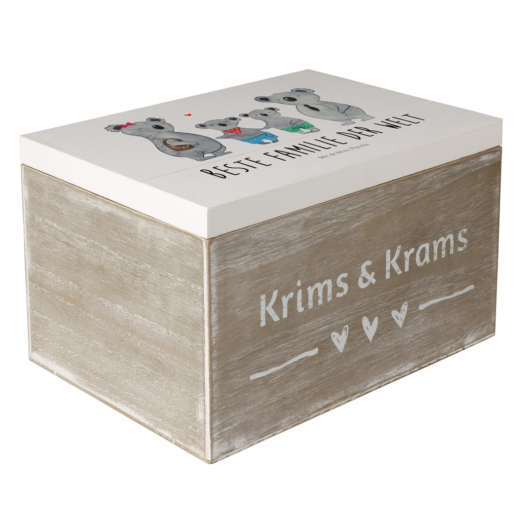 Holzkiste Koala Familie zwei Holzkiste, Kiste, Schatzkiste, Truhe, Schatulle, XXL, Erinnerungsbox, Erinnerungskiste, Dekokiste, Aufbewahrungsbox, Familie, Vatertag, Muttertag, Bruder, Schwester, Mama, Papa, Oma, Opa, Koala, Koalabär, beste Familie, Familienzeit, Familienleben, Koalafamilie, Lieblingsfamilie