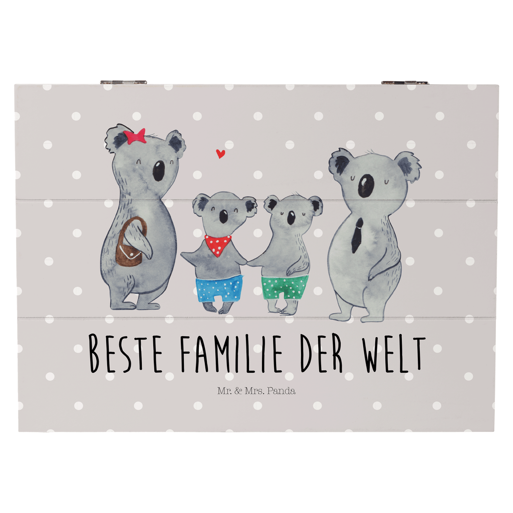 Holzkiste Koala Familie zwei Holzkiste, Kiste, Schatzkiste, Truhe, Schatulle, XXL, Erinnerungsbox, Erinnerungskiste, Dekokiste, Aufbewahrungsbox, Familie, Vatertag, Muttertag, Bruder, Schwester, Mama, Papa, Oma, Opa, Koala, Koalabär, beste Familie, Familienzeit, Familienleben, Koalafamilie, Lieblingsfamilie