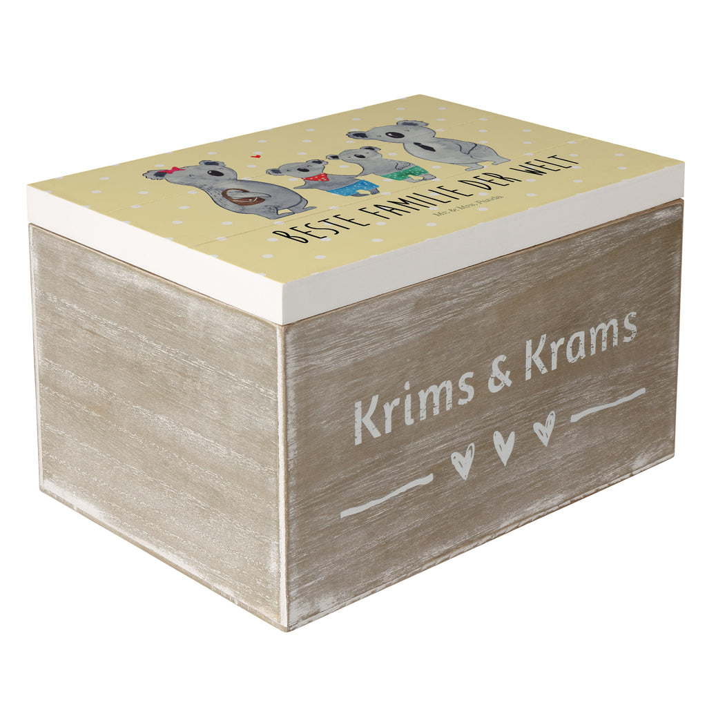 Holzkiste Koala Familie zwei Holzkiste, Kiste, Schatzkiste, Truhe, Schatulle, XXL, Erinnerungsbox, Erinnerungskiste, Dekokiste, Aufbewahrungsbox, Familie, Vatertag, Muttertag, Bruder, Schwester, Mama, Papa, Oma, Opa, Koala, Koalabär, beste Familie, Familienzeit, Familienleben, Koalafamilie, Lieblingsfamilie