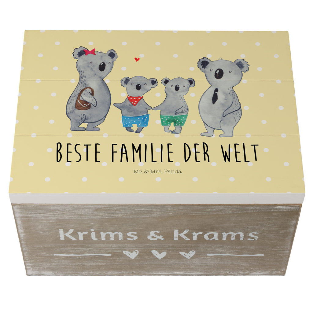 Holzkiste Koala Familie zwei Holzkiste, Kiste, Schatzkiste, Truhe, Schatulle, XXL, Erinnerungsbox, Erinnerungskiste, Dekokiste, Aufbewahrungsbox, Familie, Vatertag, Muttertag, Bruder, Schwester, Mama, Papa, Oma, Opa, Koala, Koalabär, beste Familie, Familienzeit, Familienleben, Koalafamilie, Lieblingsfamilie