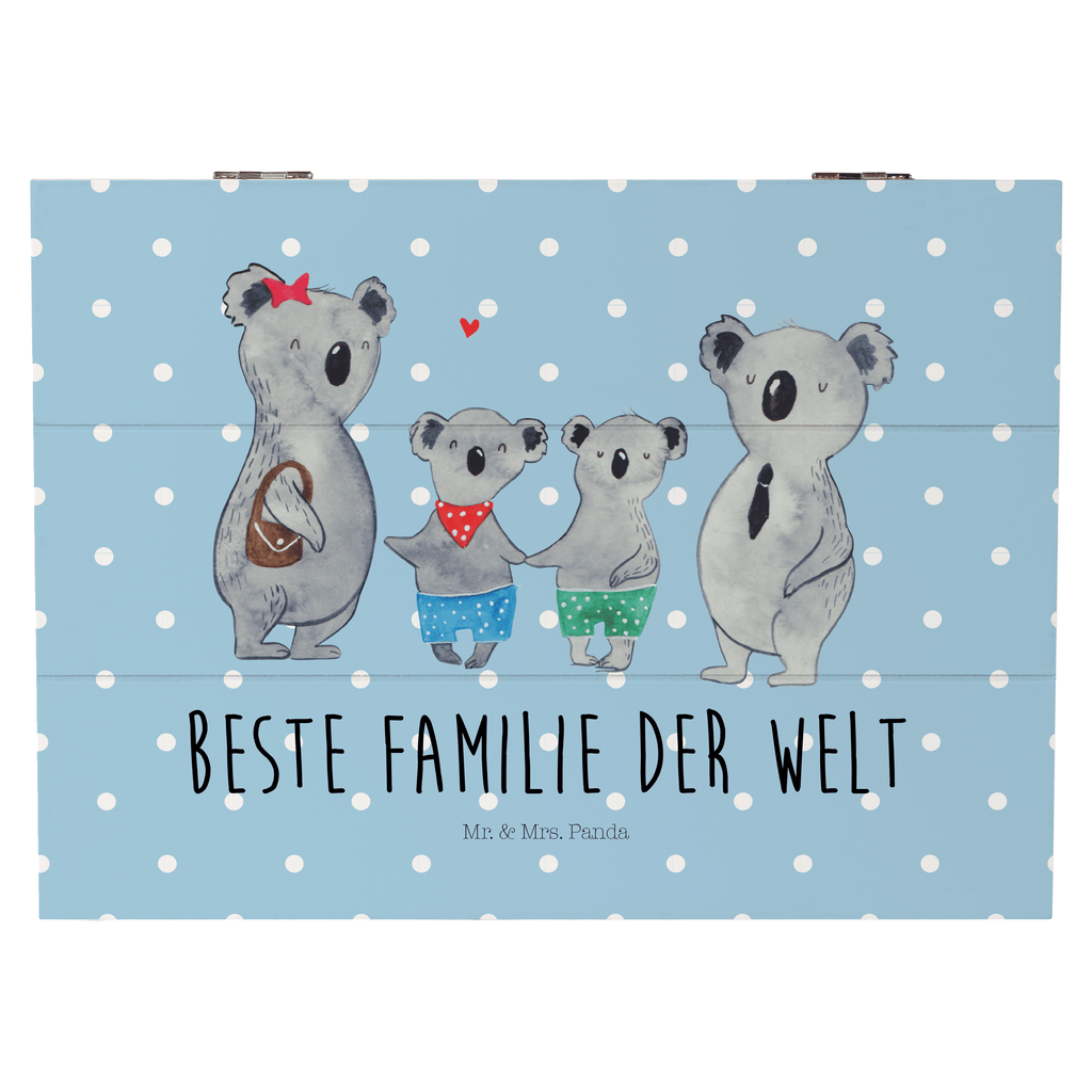 Holzkiste Koala Familie zwei Holzkiste, Kiste, Schatzkiste, Truhe, Schatulle, XXL, Erinnerungsbox, Erinnerungskiste, Dekokiste, Aufbewahrungsbox, Familie, Vatertag, Muttertag, Bruder, Schwester, Mama, Papa, Oma, Opa, Koala, Koalabär, beste Familie, Familienzeit, Familienleben, Koalafamilie, Lieblingsfamilie
