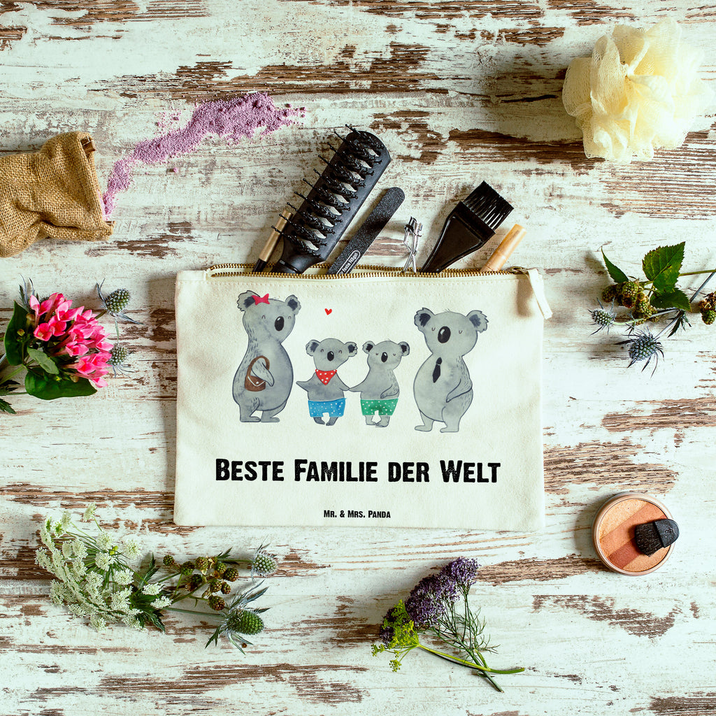 Schminktasche Koala Familie zwei Schminktasche, Kosmetiktasche, Kosmetikbeutel, Stiftemäppchen, Etui, Federmappe, Makeup, XXL, Schminketui, Kosmetiketui, Schlamperetui, Familie, Vatertag, Muttertag, Bruder, Schwester, Mama, Papa, Oma, Opa, Koala, Koalabär, beste Familie, Familienzeit, Familienleben, Koalafamilie, Lieblingsfamilie