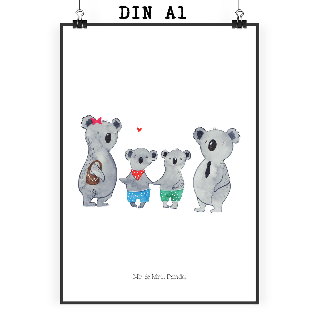Poster Koala Familie zwei Poster, Wandposter, Bild, Wanddeko, Küchenposter, Kinderposter, Wanddeko Bild, Raumdekoration, Wanddekoration, Handgemaltes Poster, Mr. & Mrs. Panda Poster, Designposter, Kunstdruck, Posterdruck, Familie, Vatertag, Muttertag, Bruder, Schwester, Mama, Papa, Oma, Opa, Koala, Koalabär, beste Familie, Familienzeit, Familienleben, Koalafamilie, Lieblingsfamilie