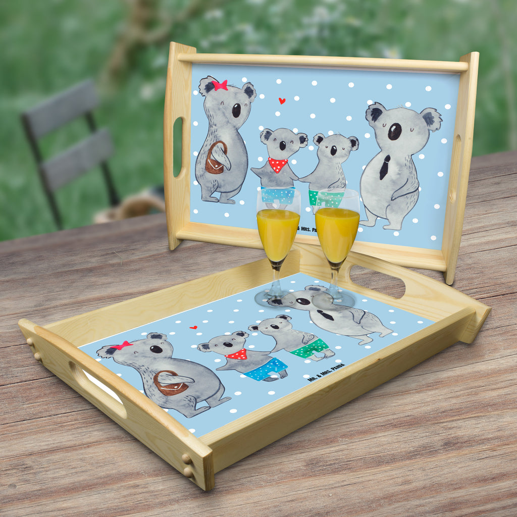 Serviertablett Koala Familie zwei Tablett, Holztablett, Küchentablett, Dekotablett, Frühstückstablett, Familie, Vatertag, Muttertag, Bruder, Schwester, Mama, Papa, Oma, Opa, Koala, Koalabär, beste Familie, Familienzeit, Familienleben, Koalafamilie, Lieblingsfamilie