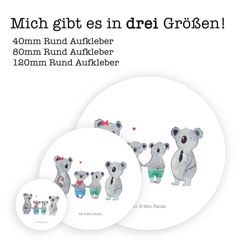 40mm Rund Aufkleber Koala Familie zwei Sticker, Aufkleber, Etikett, Familie, Vatertag, Muttertag, Bruder, Schwester, Mama, Papa, Oma, Opa, Koala, Koalabär, beste Familie, Familienzeit, Familienleben, Koalafamilie, Lieblingsfamilie