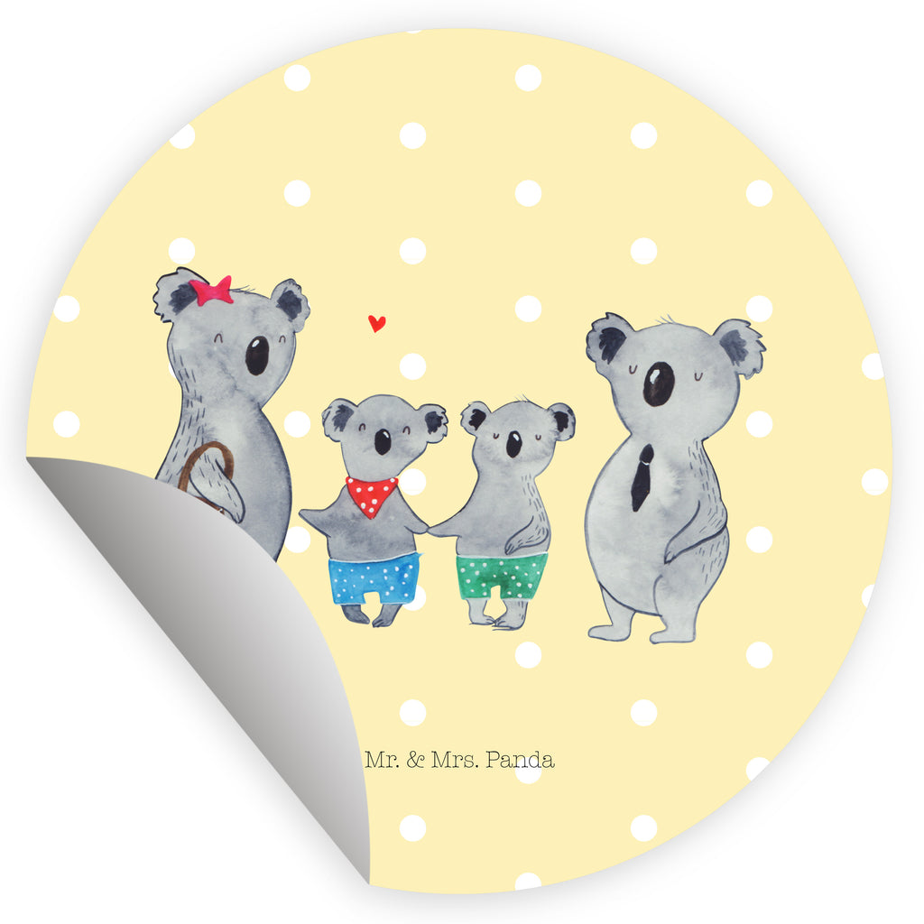 40mm Rund Aufkleber Koala Familie zwei Sticker, Aufkleber, Etikett, Familie, Vatertag, Muttertag, Bruder, Schwester, Mama, Papa, Oma, Opa, Koala, Koalabär, beste Familie, Familienzeit, Familienleben, Koalafamilie, Lieblingsfamilie