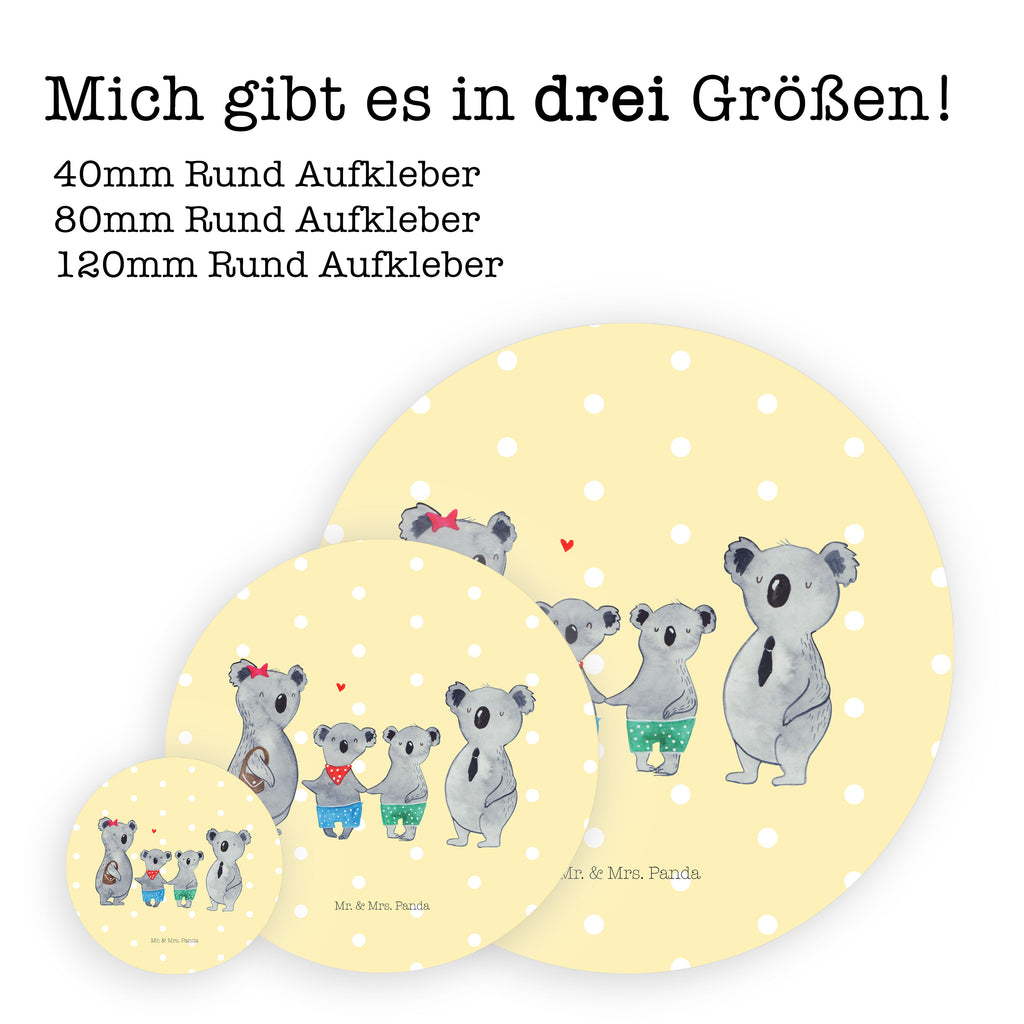 40mm Rund Aufkleber Koala Familie zwei Sticker, Aufkleber, Etikett, Familie, Vatertag, Muttertag, Bruder, Schwester, Mama, Papa, Oma, Opa, Koala, Koalabär, beste Familie, Familienzeit, Familienleben, Koalafamilie, Lieblingsfamilie