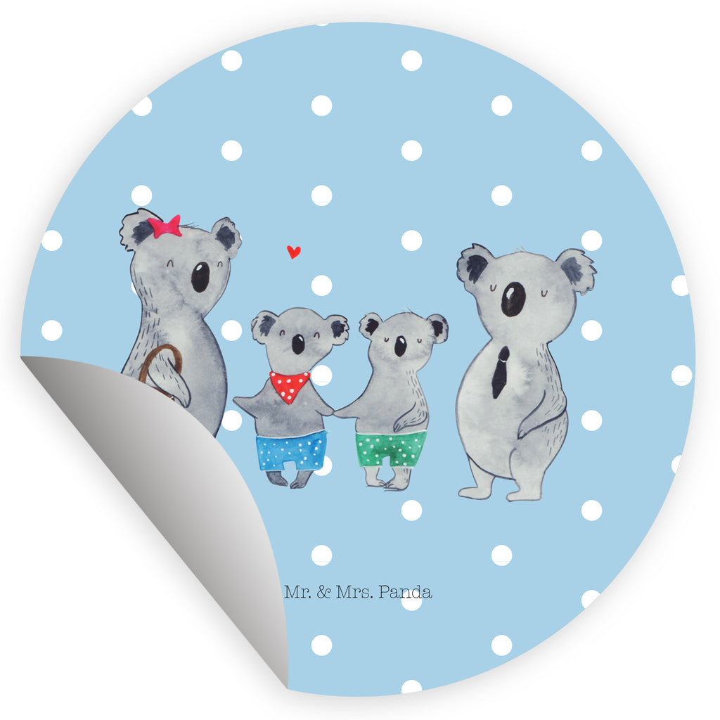 40mm Rund Aufkleber Koala Familie zwei Sticker, Aufkleber, Etikett, Familie, Vatertag, Muttertag, Bruder, Schwester, Mama, Papa, Oma, Opa, Koala, Koalabär, beste Familie, Familienzeit, Familienleben, Koalafamilie, Lieblingsfamilie