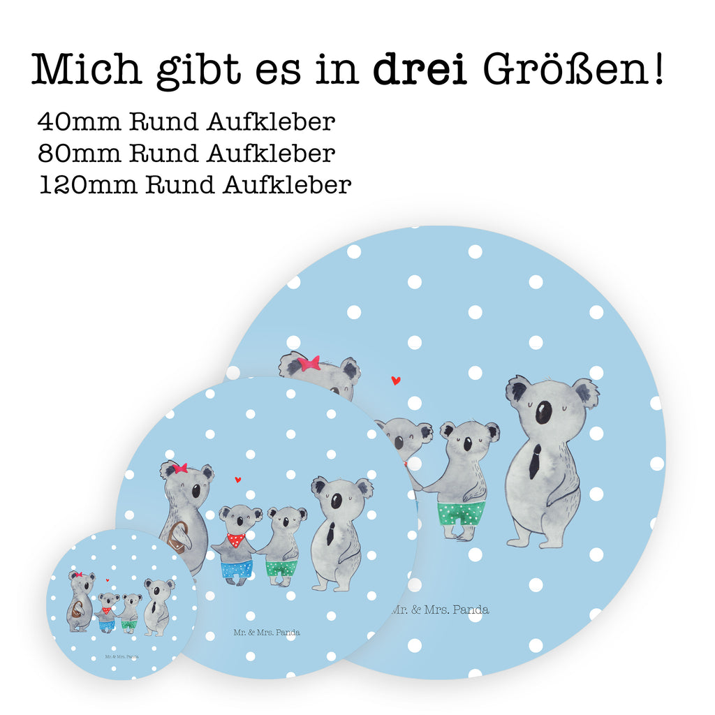 40mm Rund Aufkleber Koala Familie zwei Sticker, Aufkleber, Etikett, Familie, Vatertag, Muttertag, Bruder, Schwester, Mama, Papa, Oma, Opa, Koala, Koalabär, beste Familie, Familienzeit, Familienleben, Koalafamilie, Lieblingsfamilie