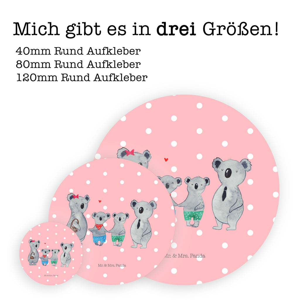 40mm Rund Aufkleber Koala Familie zwei Sticker, Aufkleber, Etikett, Familie, Vatertag, Muttertag, Bruder, Schwester, Mama, Papa, Oma, Opa, Koala, Koalabär, beste Familie, Familienzeit, Familienleben, Koalafamilie, Lieblingsfamilie