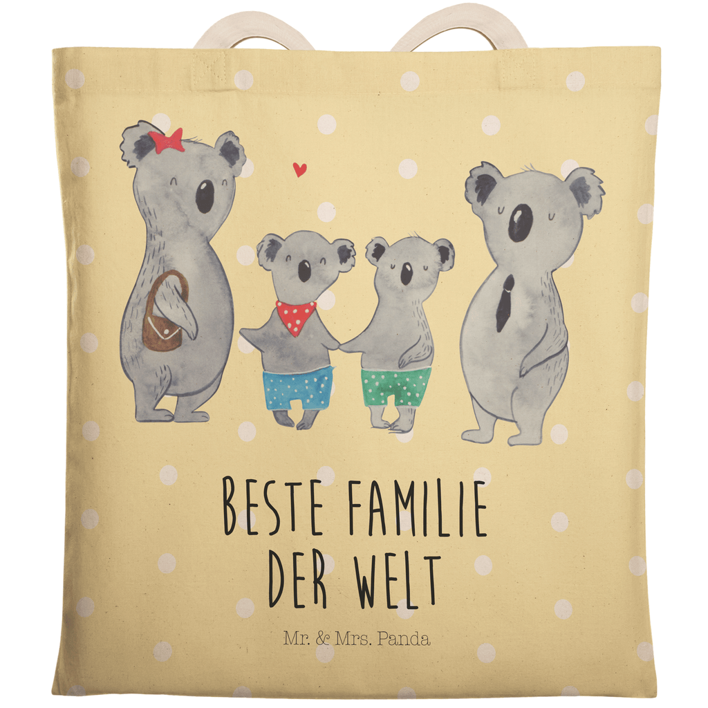 Einkaufstasche Koala Familie zwei Tragetasche, Tasche, Beutel, Stofftasche, Baumwolltasche, Umhängetasche, Shopper, Familie, Vatertag, Muttertag, Bruder, Schwester, Mama, Papa, Oma, Opa, Koala, Koalabär, beste Familie, Familienzeit, Familienleben, Koalafamilie, Lieblingsfamilie