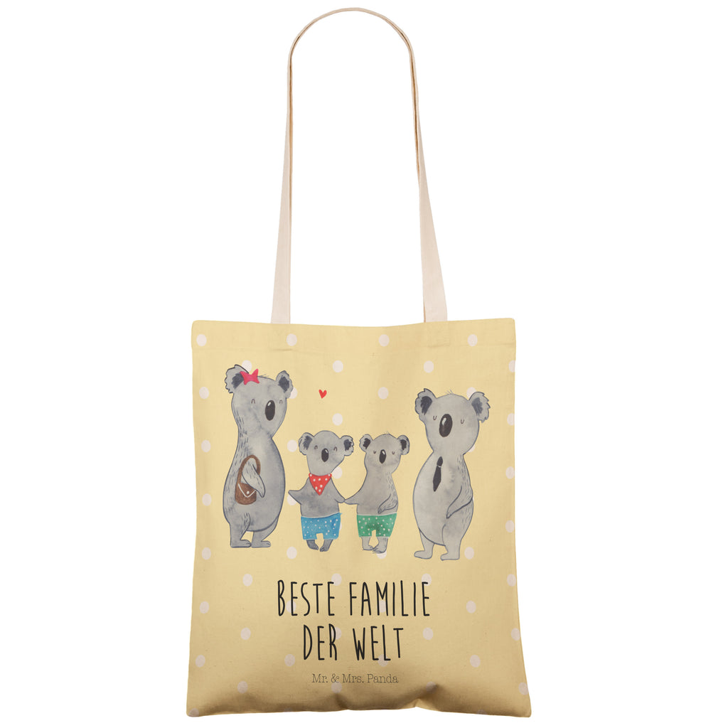 Einkaufstasche Koala Familie zwei Tragetasche, Tasche, Beutel, Stofftasche, Baumwolltasche, Umhängetasche, Shopper, Familie, Vatertag, Muttertag, Bruder, Schwester, Mama, Papa, Oma, Opa, Koala, Koalabär, beste Familie, Familienzeit, Familienleben, Koalafamilie, Lieblingsfamilie