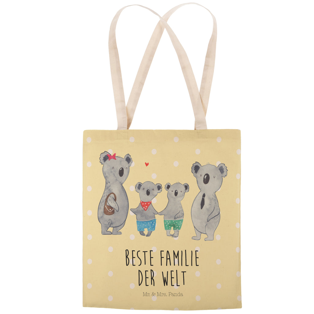 Einkaufstasche Koala Familie zwei Tragetasche, Tasche, Beutel, Stofftasche, Baumwolltasche, Umhängetasche, Shopper, Familie, Vatertag, Muttertag, Bruder, Schwester, Mama, Papa, Oma, Opa, Koala, Koalabär, beste Familie, Familienzeit, Familienleben, Koalafamilie, Lieblingsfamilie