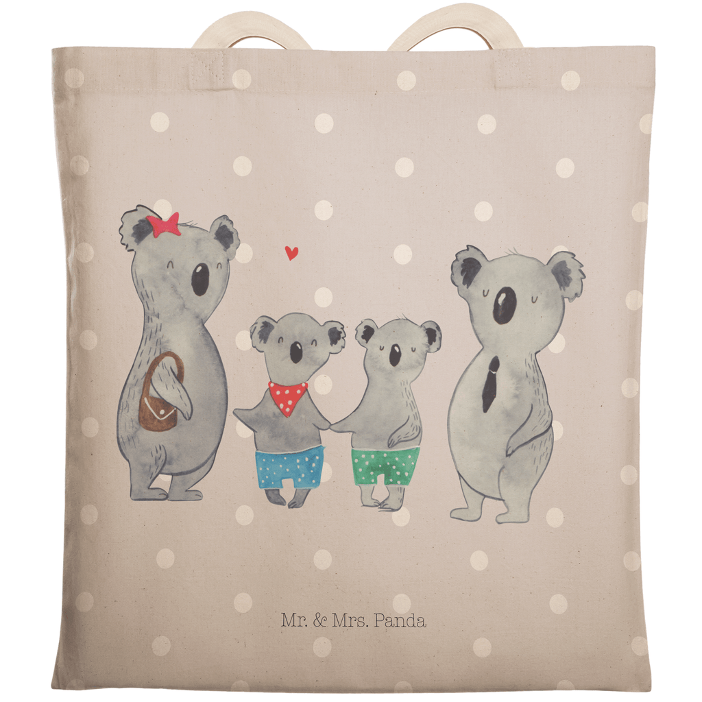 Einkaufstasche Koala Familie zwei Tragetasche, Tasche, Beutel, Stofftasche, Baumwolltasche, Umhängetasche, Shopper, Familie, Vatertag, Muttertag, Bruder, Schwester, Mama, Papa, Oma, Opa, Koala, Koalabär, beste Familie, Familienzeit, Familienleben, Koalafamilie, Lieblingsfamilie