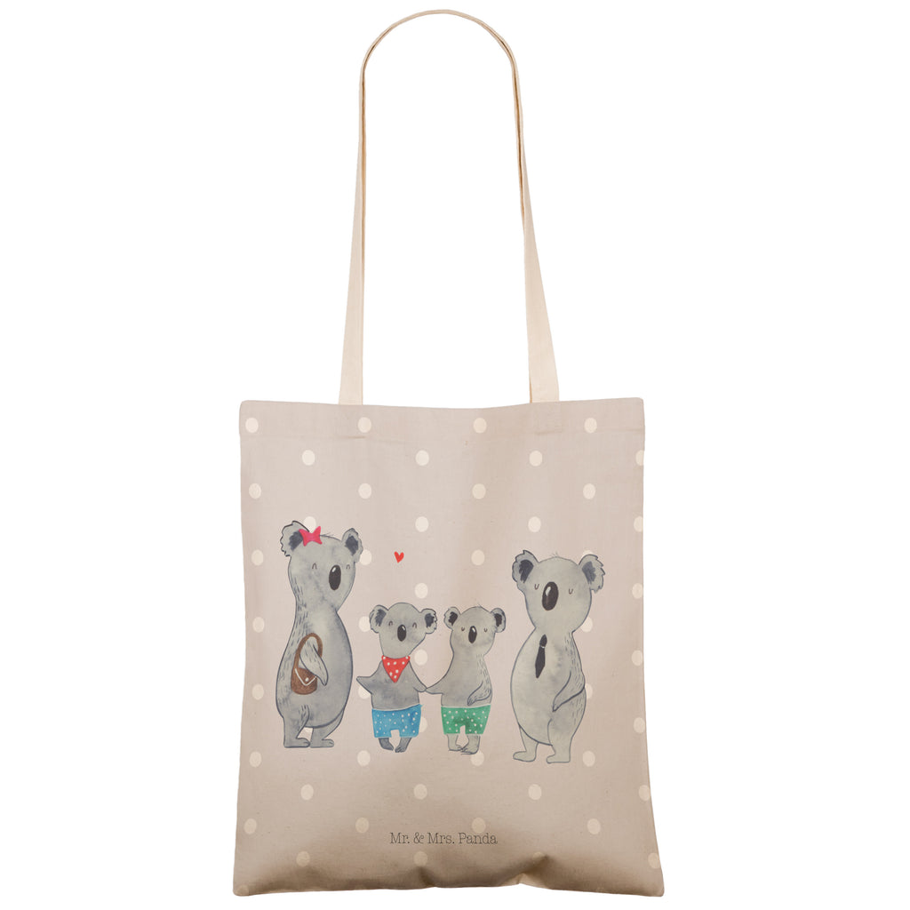 Einkaufstasche Koala Familie zwei Tragetasche, Tasche, Beutel, Stofftasche, Baumwolltasche, Umhängetasche, Shopper, Familie, Vatertag, Muttertag, Bruder, Schwester, Mama, Papa, Oma, Opa, Koala, Koalabär, beste Familie, Familienzeit, Familienleben, Koalafamilie, Lieblingsfamilie