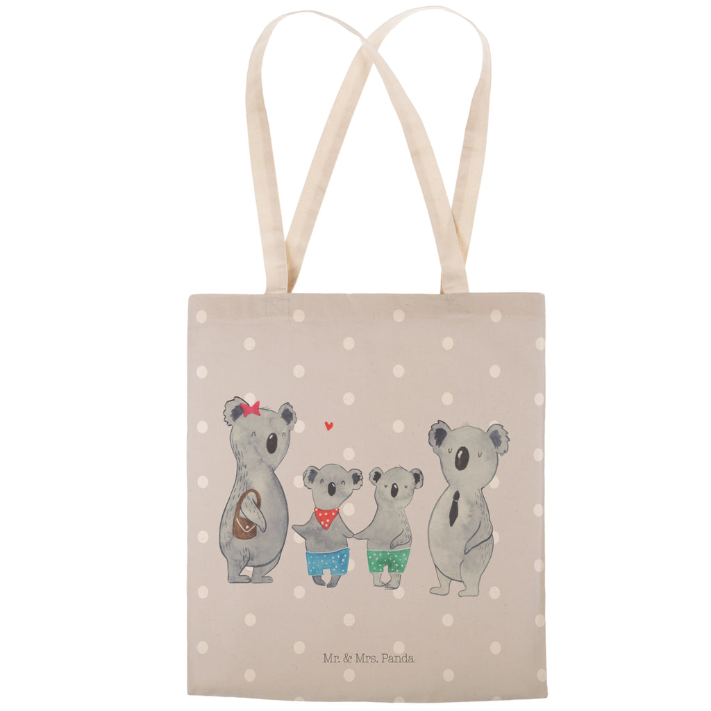 Einkaufstasche Koala Familie zwei Tragetasche, Tasche, Beutel, Stofftasche, Baumwolltasche, Umhängetasche, Shopper, Familie, Vatertag, Muttertag, Bruder, Schwester, Mama, Papa, Oma, Opa, Koala, Koalabär, beste Familie, Familienzeit, Familienleben, Koalafamilie, Lieblingsfamilie