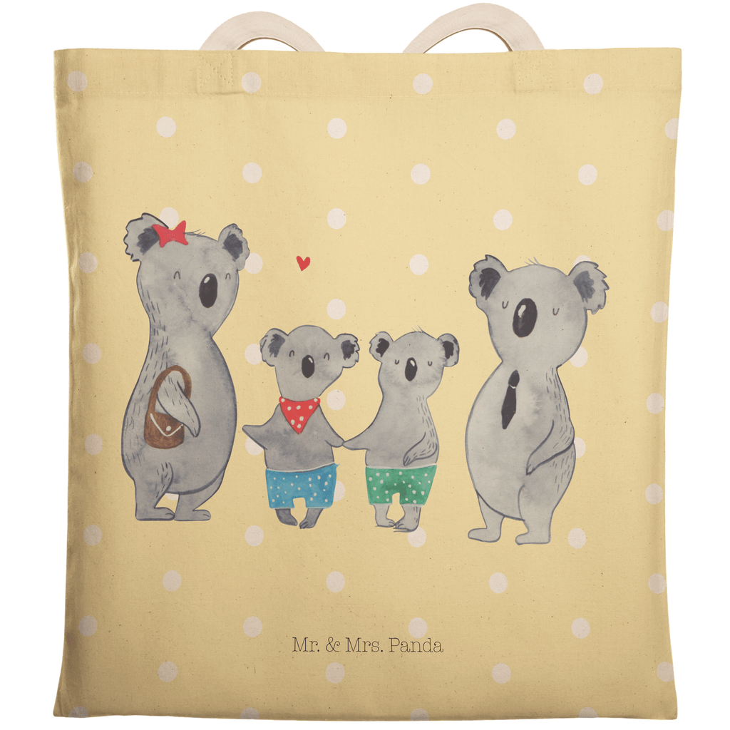 Einkaufstasche Koala Familie zwei Tragetasche, Tasche, Beutel, Stofftasche, Baumwolltasche, Umhängetasche, Shopper, Familie, Vatertag, Muttertag, Bruder, Schwester, Mama, Papa, Oma, Opa, Koala, Koalabär, beste Familie, Familienzeit, Familienleben, Koalafamilie, Lieblingsfamilie