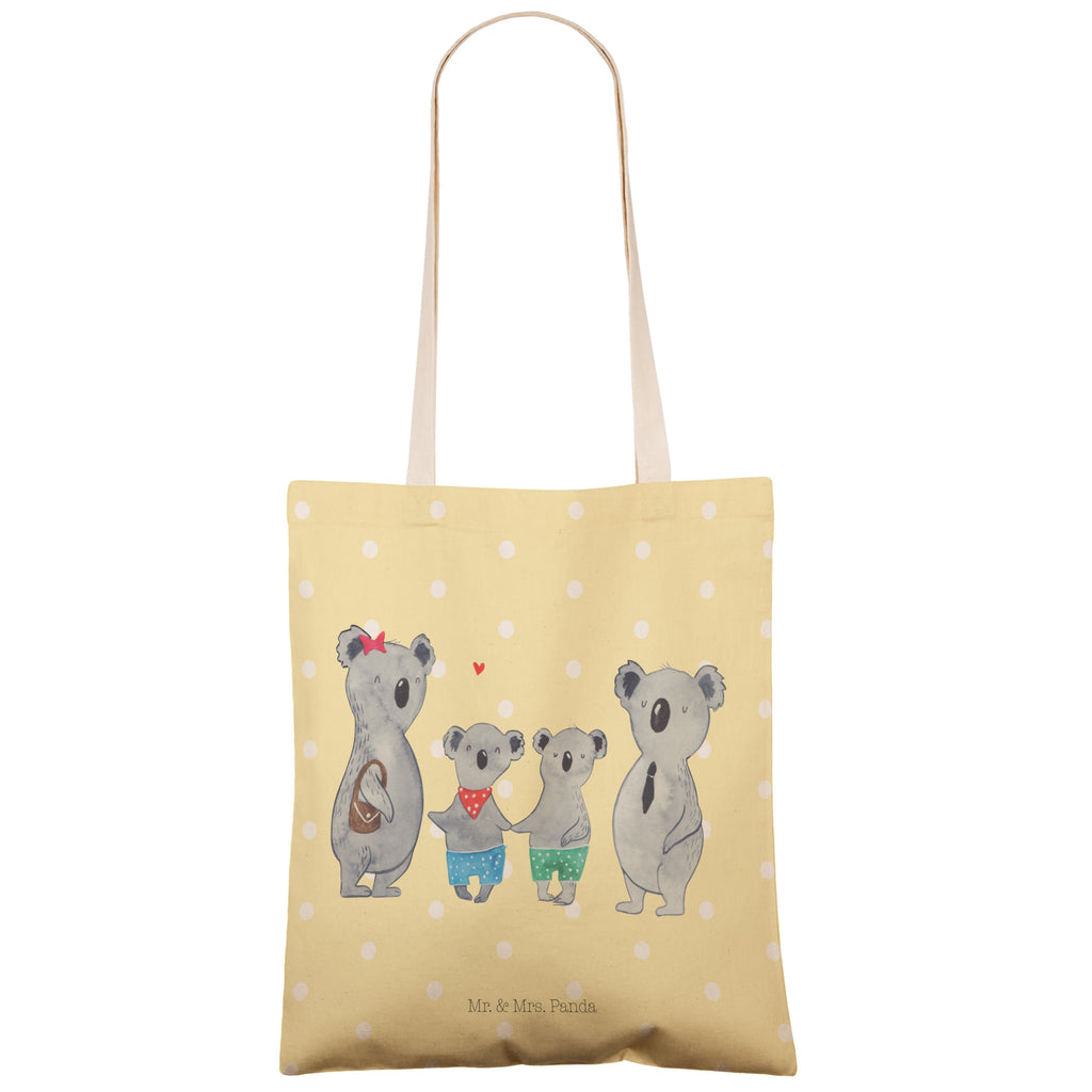 Einkaufstasche Koala Familie zwei Tragetasche, Tasche, Beutel, Stofftasche, Baumwolltasche, Umhängetasche, Shopper, Familie, Vatertag, Muttertag, Bruder, Schwester, Mama, Papa, Oma, Opa, Koala, Koalabär, beste Familie, Familienzeit, Familienleben, Koalafamilie, Lieblingsfamilie