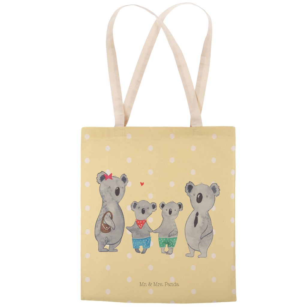 Einkaufstasche Koala Familie zwei Tragetasche, Tasche, Beutel, Stofftasche, Baumwolltasche, Umhängetasche, Shopper, Familie, Vatertag, Muttertag, Bruder, Schwester, Mama, Papa, Oma, Opa, Koala, Koalabär, beste Familie, Familienzeit, Familienleben, Koalafamilie, Lieblingsfamilie