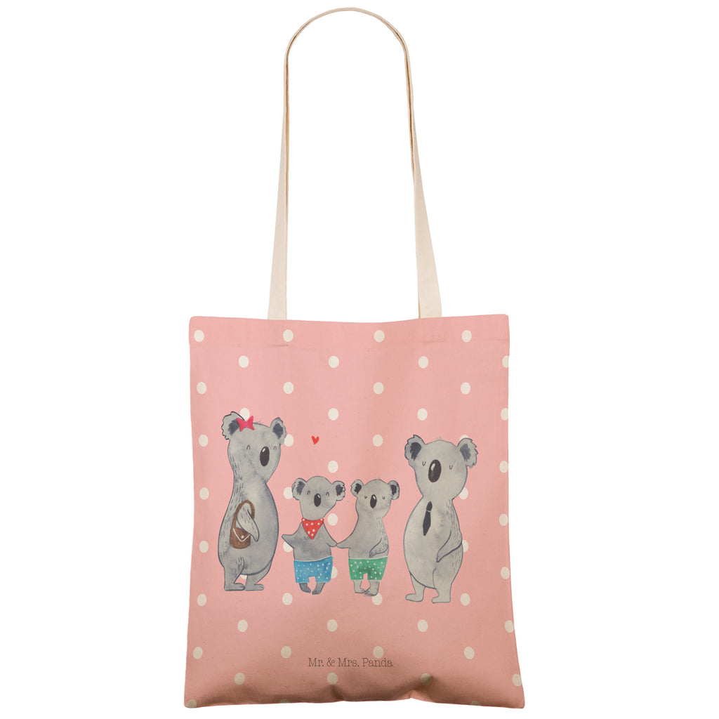 Einkaufstasche Koala Familie zwei Tragetasche, Tasche, Beutel, Stofftasche, Baumwolltasche, Umhängetasche, Shopper, Familie, Vatertag, Muttertag, Bruder, Schwester, Mama, Papa, Oma, Opa, Koala, Koalabär, beste Familie, Familienzeit, Familienleben, Koalafamilie, Lieblingsfamilie