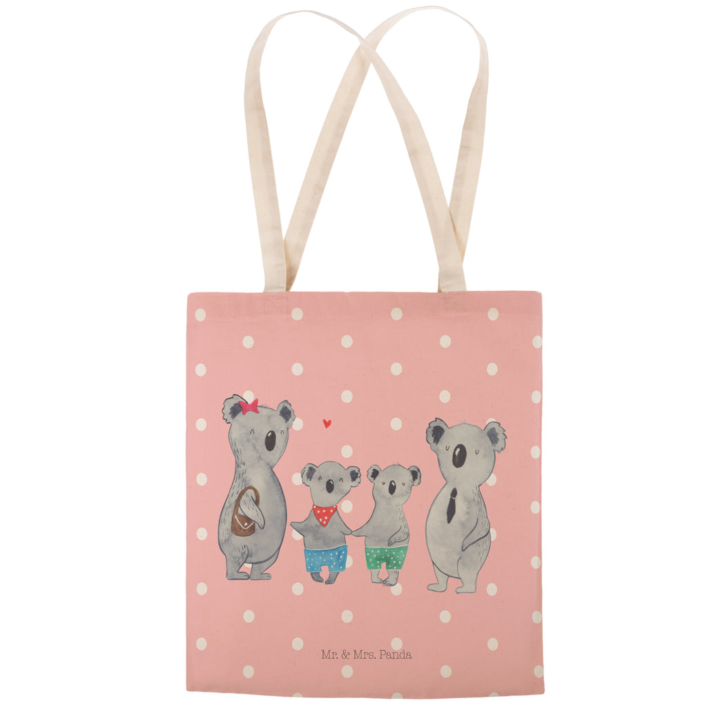 Einkaufstasche Koala Familie zwei Tragetasche, Tasche, Beutel, Stofftasche, Baumwolltasche, Umhängetasche, Shopper, Familie, Vatertag, Muttertag, Bruder, Schwester, Mama, Papa, Oma, Opa, Koala, Koalabär, beste Familie, Familienzeit, Familienleben, Koalafamilie, Lieblingsfamilie