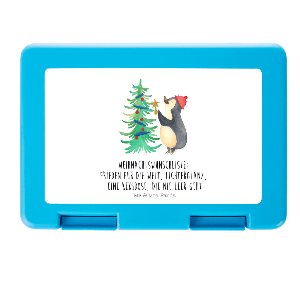 Brotdose Pinguin Weihnachtsbaum Brotbox, Snackbox, Lunch box, Butterbrotdose, Brotzeitbox, Winter, Weihnachten, Weihnachtsdeko, Nikolaus, Advent, Heiligabend, Wintermotiv, Pinguin