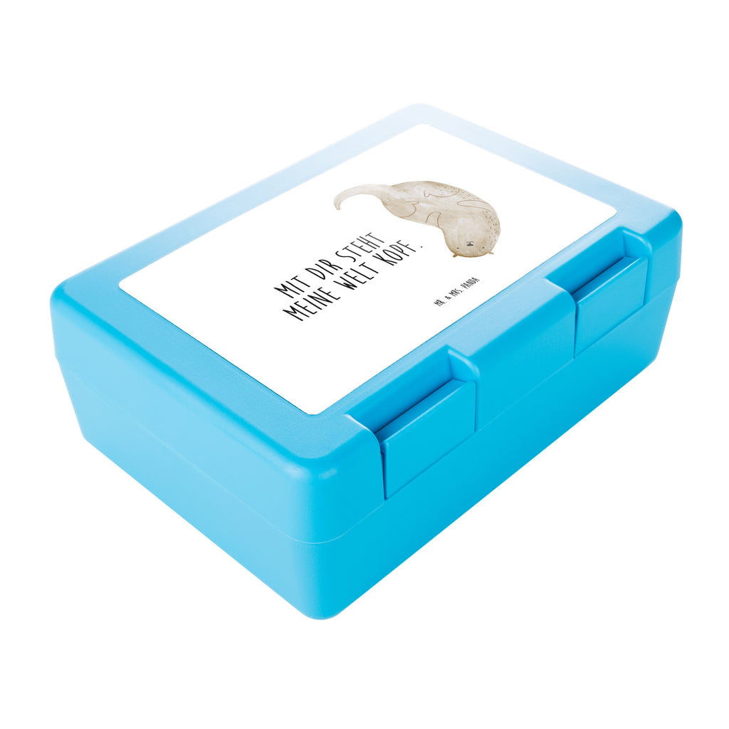 Brotdose Otter kopfüber Brotbox, Snackbox, Lunch box, Butterbrotdose, Brotzeitbox, Otter, Fischotter, Seeotter, Otter Seeotter See Otter