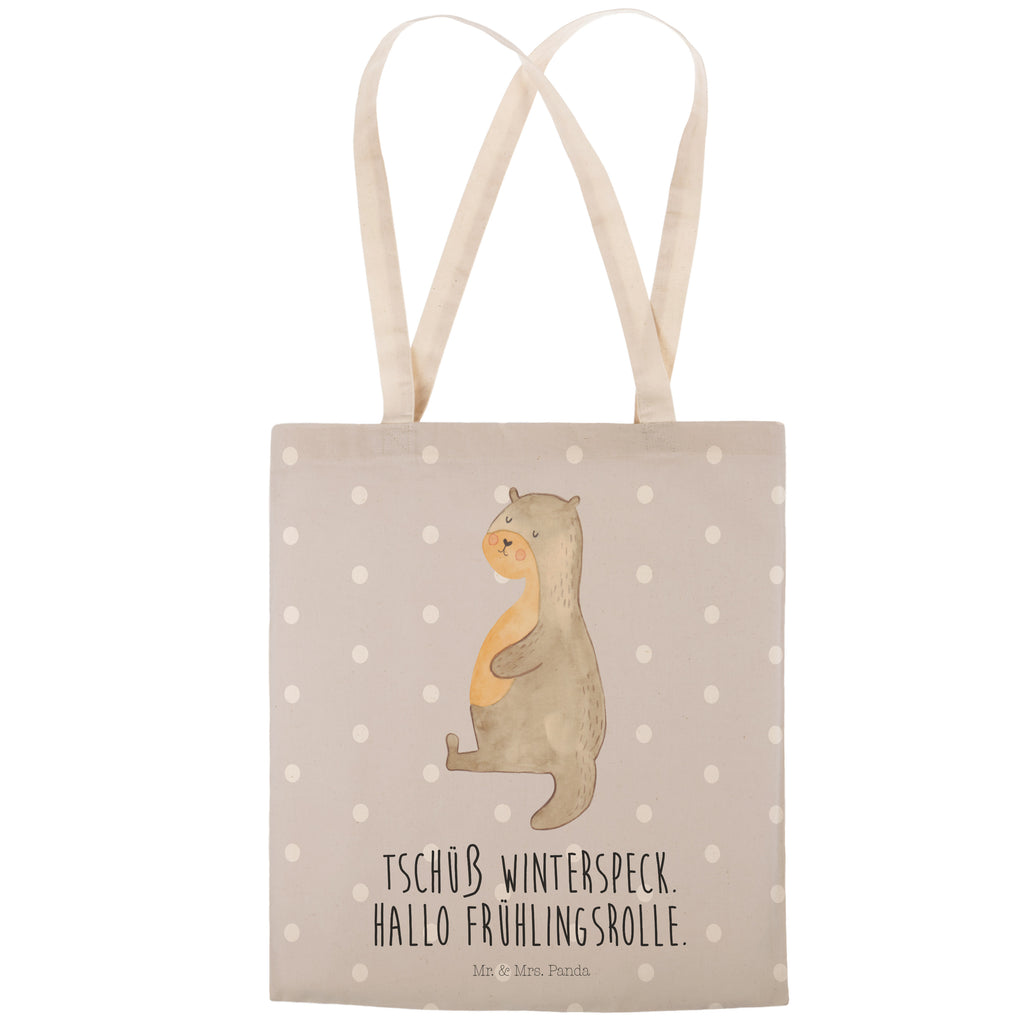 Einkaufstasche Otter Bauch Tragetasche, Tasche, Beutel, Stofftasche, Baumwolltasche, Umhängetasche, Shopper, Otter, Fischotter, Seeotter, Otter Seeotter See Otter