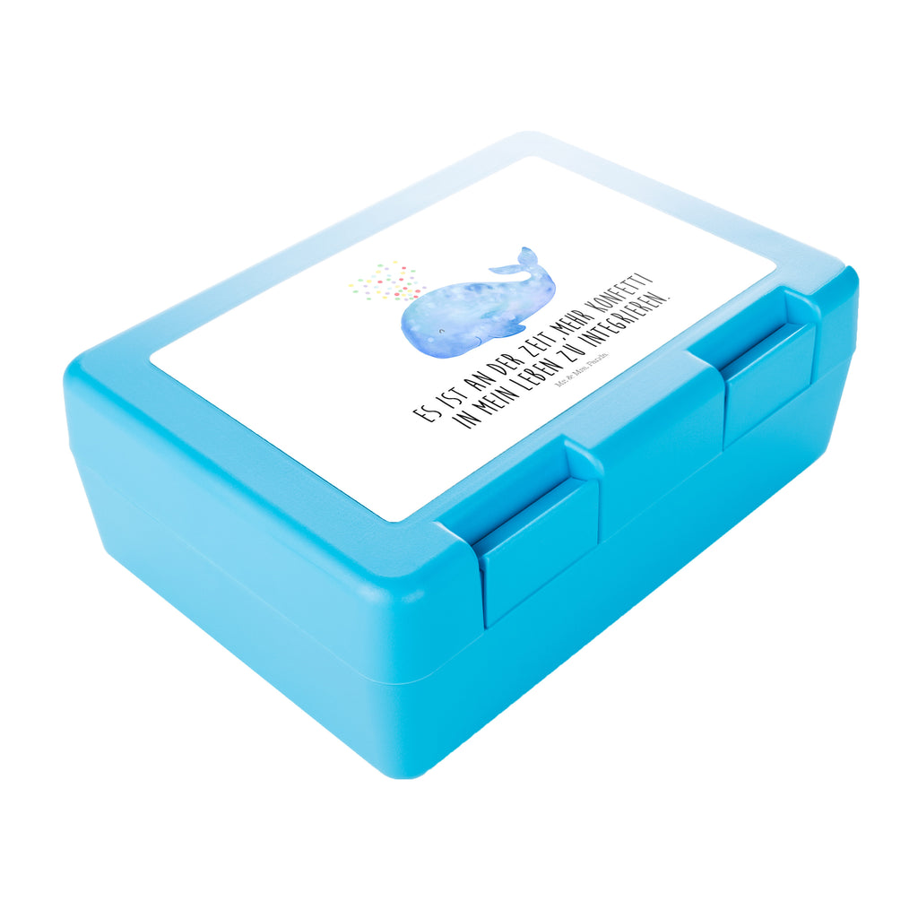 Brotdose Wal Konfetti Brotbox, Snackbox, Lunch box, Butterbrotdose, Brotzeitbox, Meerestiere, Meer, Urlaub, Wal, Konfetti, Wale, Motivation, Neuanfang, Trennung, Diät, Abnehmen, Neustart, Lebensabschnitt, Geburtstag