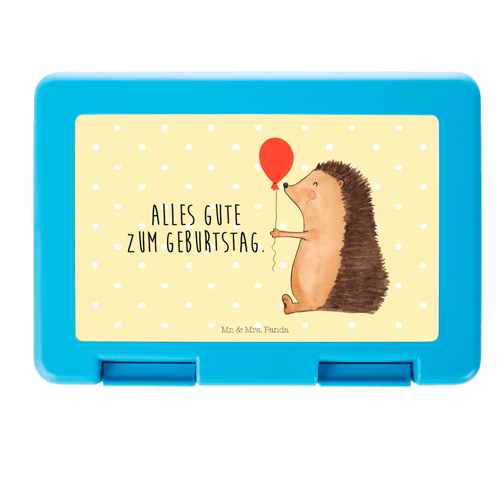 Brotdose Igel mit Luftballon Brotbox, Snackbox, Lunch box, Butterbrotdose, Brotzeitbox, Tiermotive, Gute Laune, lustige Sprüche, Tiere, Igel, Geburtstag, Herzlichen Glückwunsch, Glückwunsch, Geburtstagskind, Ballon, Happy Birthday