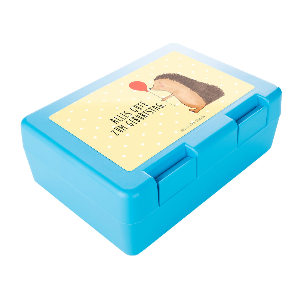 Brotdose Igel mit Luftballon Brotbox, Snackbox, Lunch box, Butterbrotdose, Brotzeitbox, Tiermotive, Gute Laune, lustige Sprüche, Tiere, Igel, Geburtstag, Herzlichen Glückwunsch, Glückwunsch, Geburtstagskind, Ballon, Happy Birthday