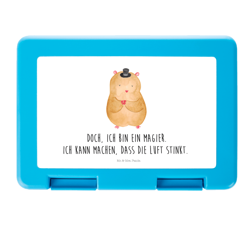 Brotdose Hamster mit Hut Brotbox, Snackbox, Lunch box, Butterbrotdose, Brotzeitbox, Tiermotive, Gute Laune, lustige Sprüche, Tiere, Hamster, Hut, Magier, Zylinder, Zwerghamster, Zauberer, Houdini
