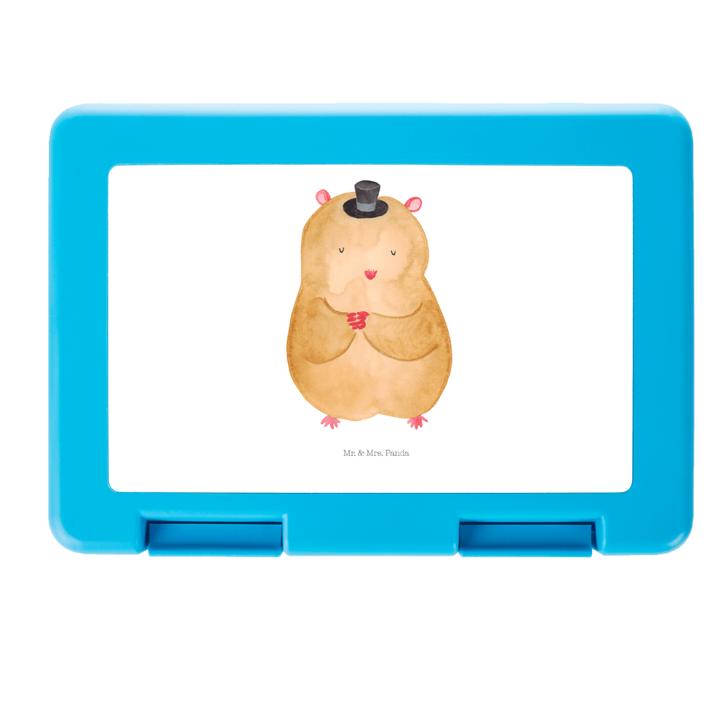 Brotdose Hamster mit Hut Brotbox, Snackbox, Lunch box, Butterbrotdose, Brotzeitbox, Tiermotive, Gute Laune, lustige Sprüche, Tiere, Hamster, Hut, Magier, Zylinder, Zwerghamster, Zauberer, Houdini