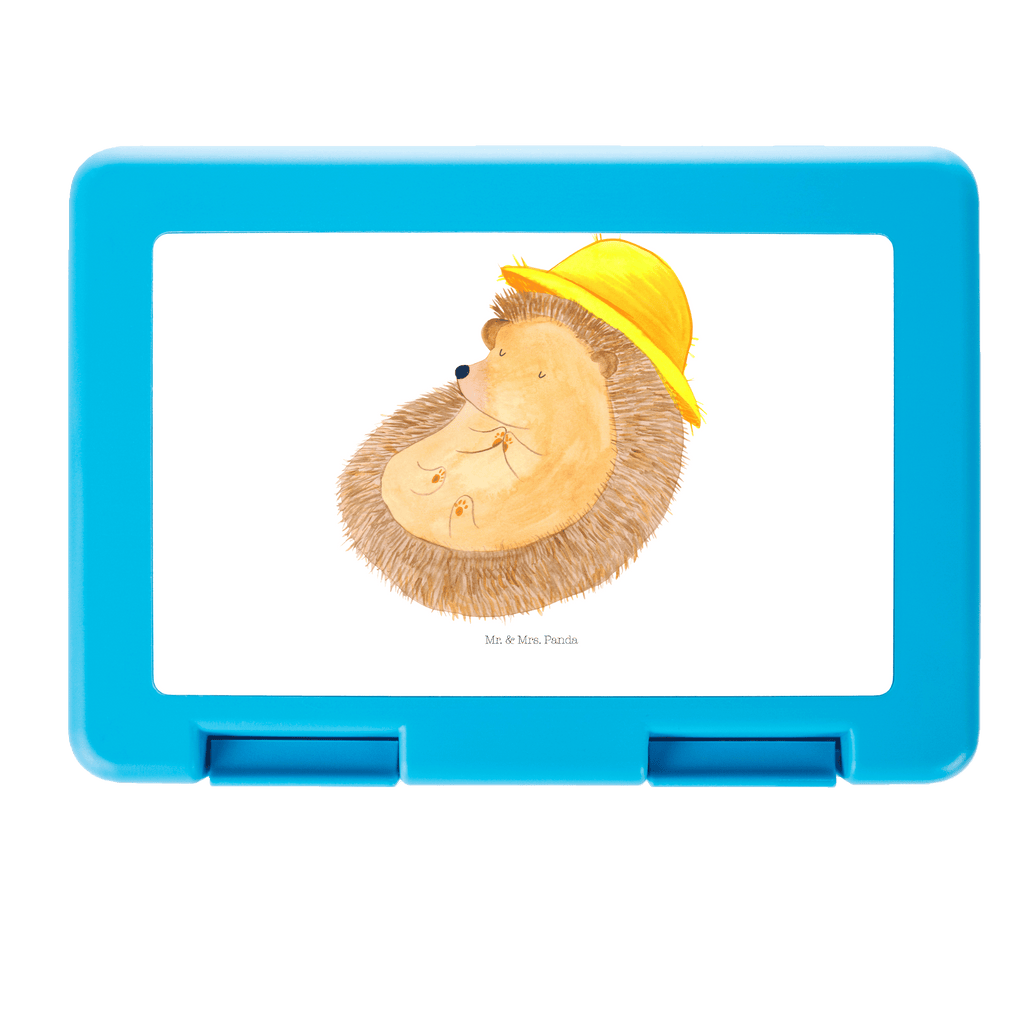 Brotdose Igel betet Brotbox, Snackbox, Lunch box, Butterbrotdose, Brotzeitbox, Tiermotive, Gute Laune, lustige Sprüche, Tiere, Igel, Igel mit Hut, Sonnenhut, Gott, Amen, beten, Leben, Dankbarkeit, Dankbar sein, dankbar, genießen