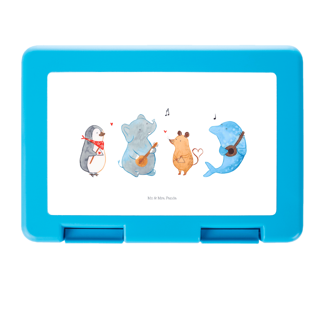 Brotdose Big Band Brotbox, Snackbox, Lunch box, Butterbrotdose, Brotzeitbox, Tiermotive, Gute Laune, lustige Sprüche, Tiere, Hund, Pinguin, Maus, Elefant, Delfin, Gitarre, Band, Triangel, Musikanten, Musik