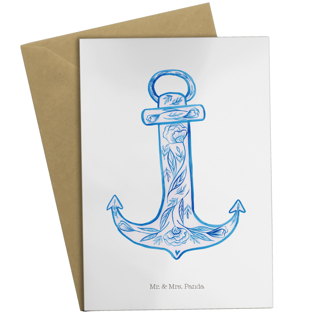 Grußkarte Anker Blau Klappkarte, Einladungskarte, Glückwunschkarte, Hochzeitskarte, Geburtstagskarte, Karte, Tiermotive, Gute Laune, lustige Sprüche, Tiere