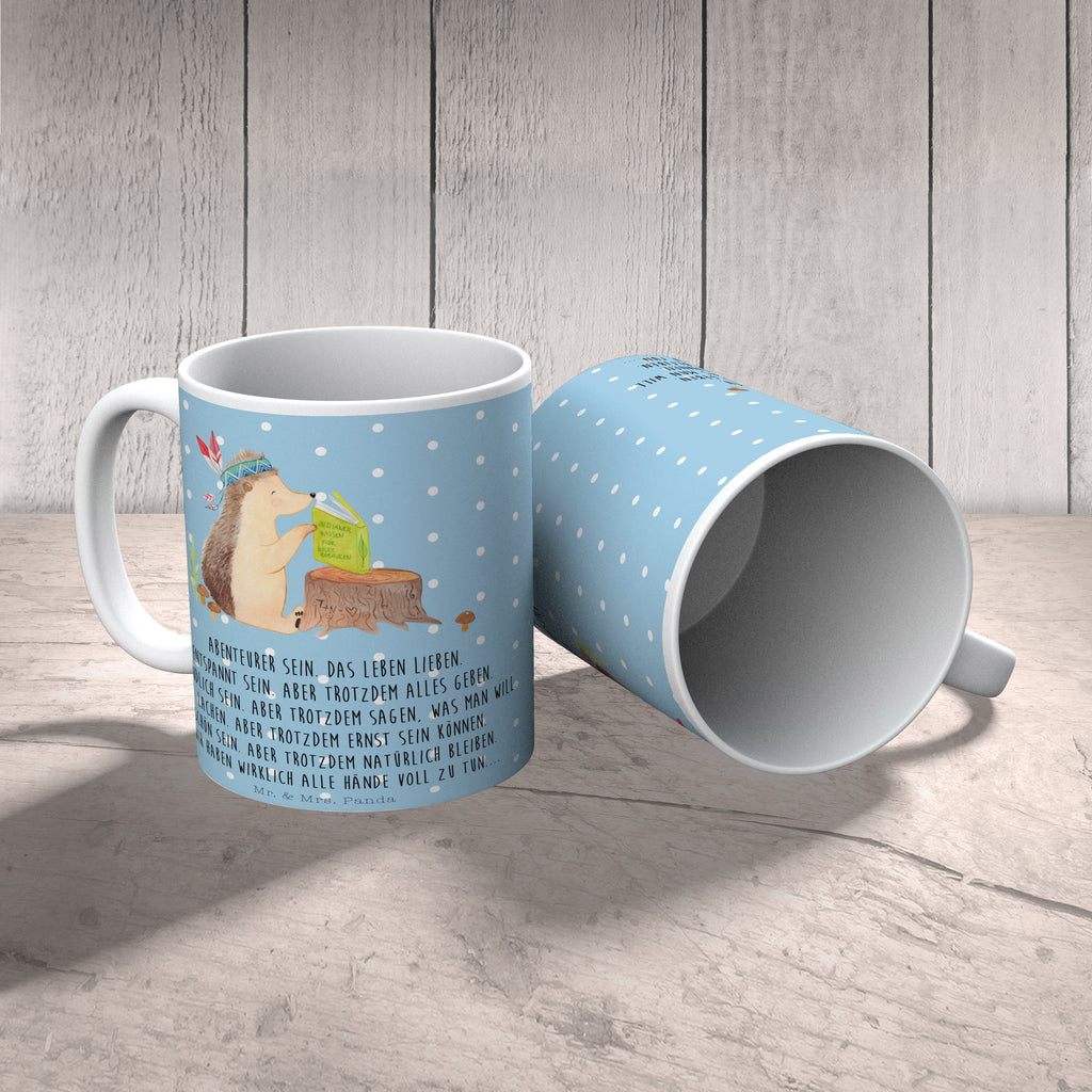 Tasse Igel Indianer Igel, Indianer, Abenteuer, Lagerfeuer, Camping Becher, Kaffeetasse, Kaffeebecher, Tee, Frühstück, Büro  Waldtiere, Tiere
