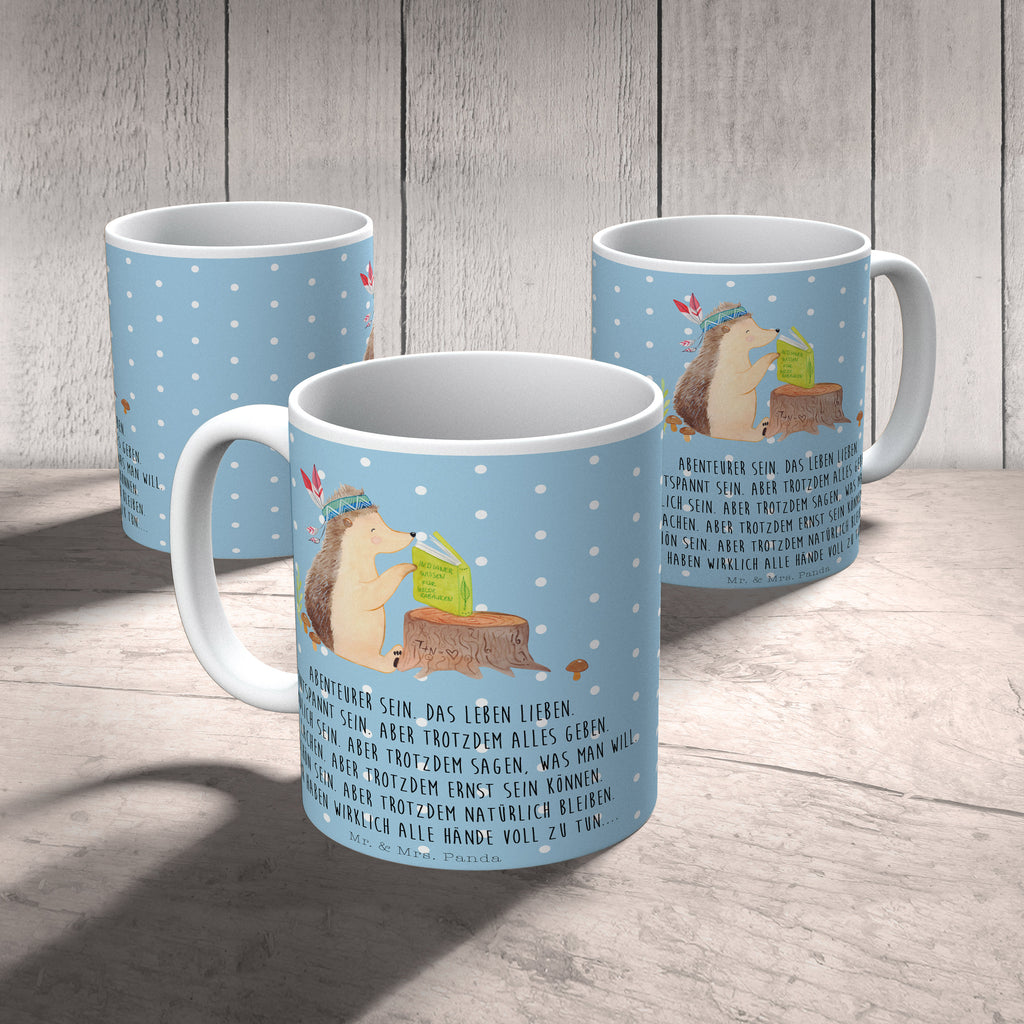 Tasse Igel Indianer Igel, Indianer, Abenteuer, Lagerfeuer, Camping Becher, Kaffeetasse, Kaffeebecher, Tee, Frühstück, Büro  Waldtiere, Tiere