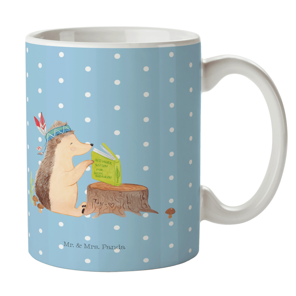 Tasse Igel Indianer Igel, Indianer, Abenteuer, Lagerfeuer, Camping Becher, Kaffeetasse, Kaffeebecher, Tee, Frühstück, Büro  Waldtiere, Tiere