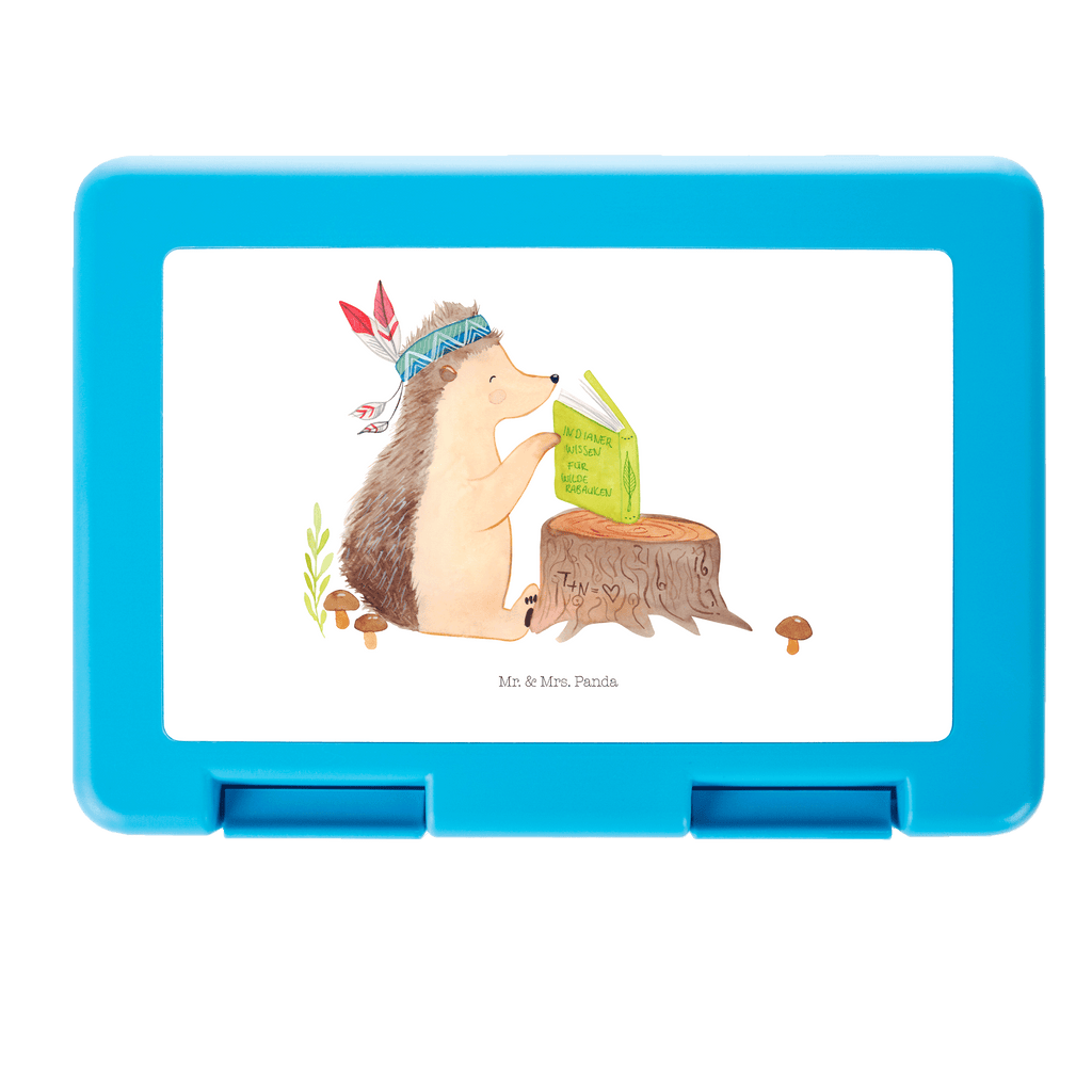 Brotdose Igel Indianer Brotbox, Snackbox, Lunch box, Butterbrotdose, Brotzeitbox, Waldtiere, Tiere, Igel, Indianer, Abenteuer, Lagerfeuer, Camping