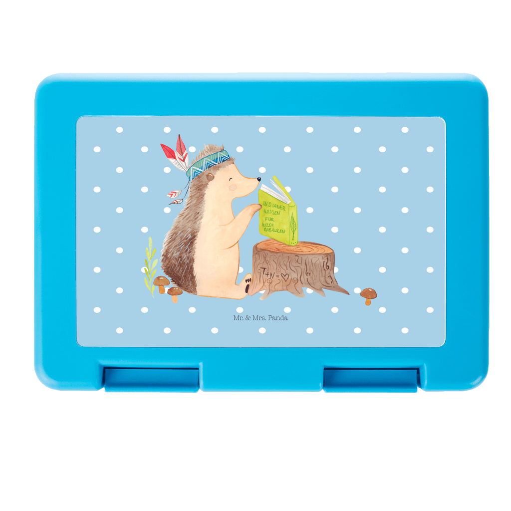 Brotdose Igel Indianer Brotbox, Snackbox, Lunch box, Butterbrotdose, Brotzeitbox, Waldtiere, Tiere, Igel, Indianer, Abenteuer, Lagerfeuer, Camping