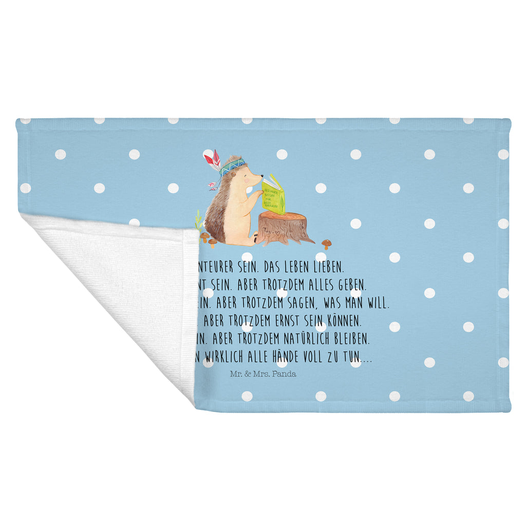 Gäste Handtuch Igel Indianer Gästetuch, Reisehandtuch, Sport Handtuch, Frottier, Kinder Handtuch, Waldtiere, Tiere, Igel, Indianer, Abenteuer, Lagerfeuer, Camping