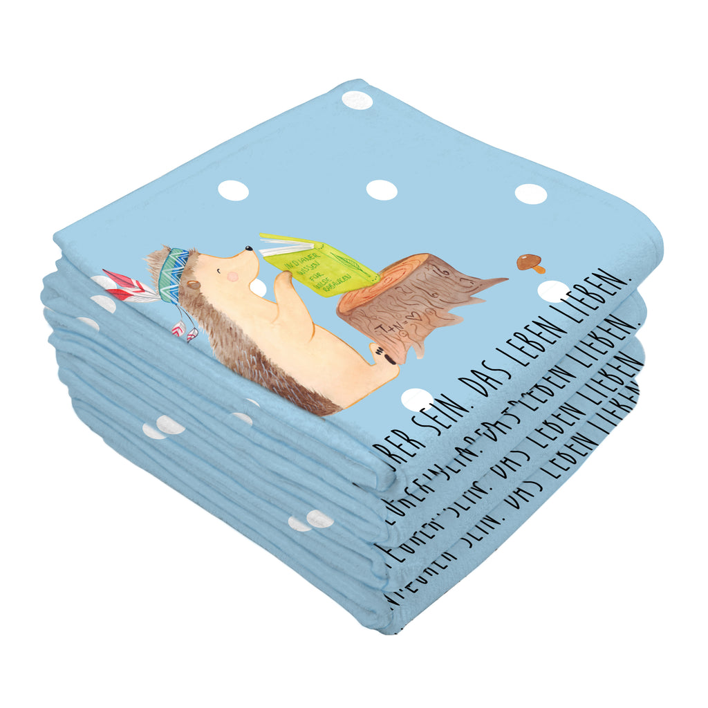 Gäste Handtuch Igel Indianer Gästetuch, Reisehandtuch, Sport Handtuch, Frottier, Kinder Handtuch, Waldtiere, Tiere, Igel, Indianer, Abenteuer, Lagerfeuer, Camping