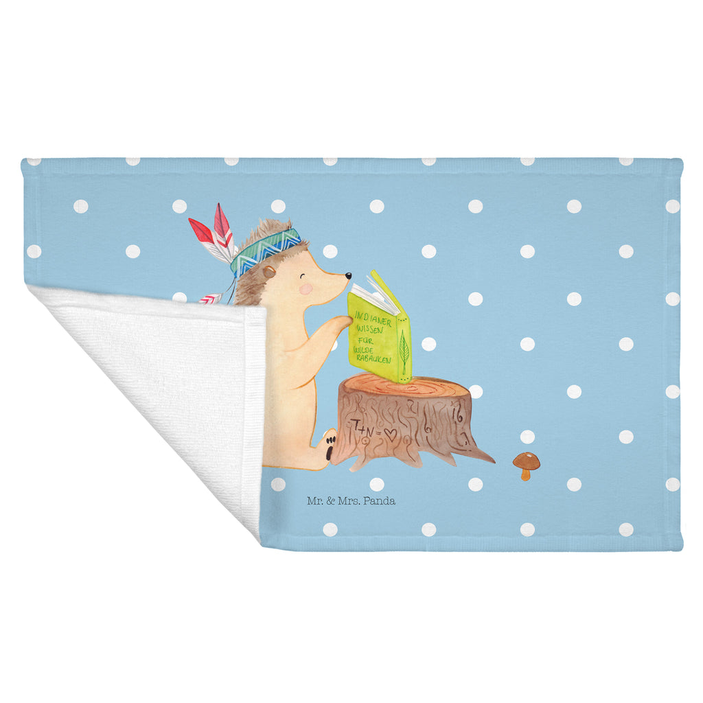 Gäste Handtuch Igel Indianer Gästetuch, Reisehandtuch, Sport Handtuch, Frottier, Kinder Handtuch, Waldtiere, Tiere, Igel, Indianer, Abenteuer, Lagerfeuer, Camping