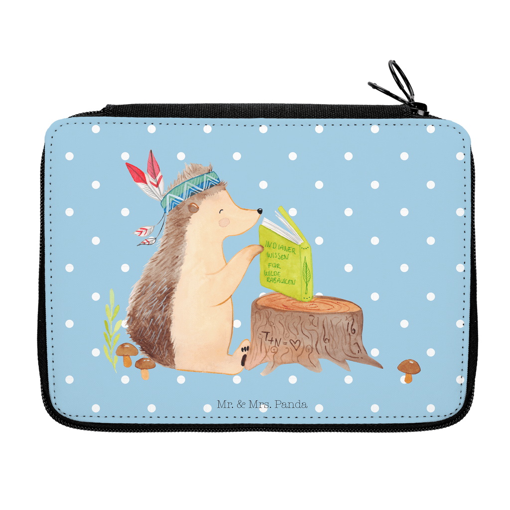 Federmappe Igel Indianer Federmappe, Stiftetasche, Stifte Etui, Schule, Einschulung, Geschenk, Kind, Schüler, Schülerin, Stifterolle, Federmäppchen, Motiv, Grundschule, Federmäppchen bedruckt, Büro Stifte Etui, Bestückte Federmappe, Kinder Federmappe, Federmappe Einschulung, Waldtiere, Tiere, Igel, Indianer, Abenteuer, Lagerfeuer, Camping