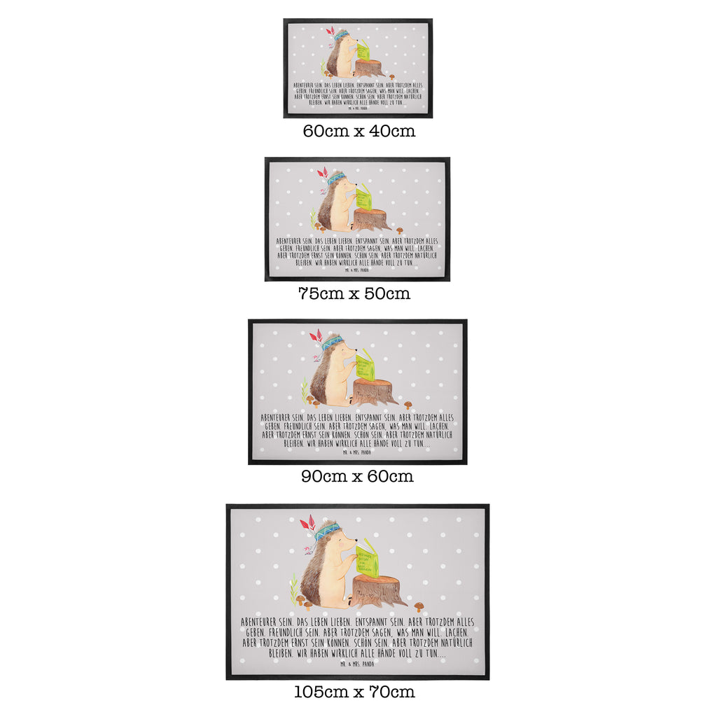 Fußmatte Igel Indianer Igel, Indianer, Abenteuer, Lagerfeuer, Camping Türvorleger, Schmutzmatte, Fußabtreter, Matte, Schmutzfänger, Fußabstreifer, Schmutzfangmatte, Türmatte, Motivfußmatte,  Haustürmatte, Vorleger  Waldtiere, Tiere