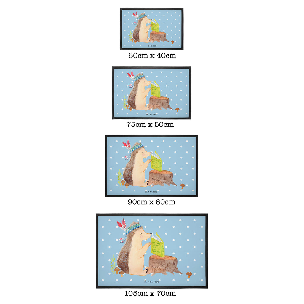 Fußmatte Igel Indianer Igel, Indianer, Abenteuer, Lagerfeuer, Camping Türvorleger, Schmutzmatte, Fußabtreter, Matte, Schmutzfänger, Fußabstreifer, Schmutzfangmatte, Türmatte, Motivfußmatte,  Haustürmatte, Vorleger  Waldtiere, Tiere